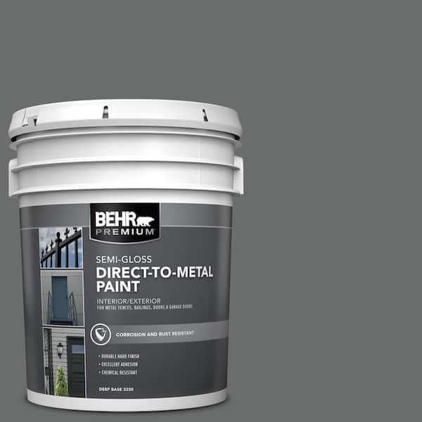 BEHR PREMIUM 5 gal. #770F-5 Dark Ash Semi-Gloss Direct to Metal Interior/Exterior Paint