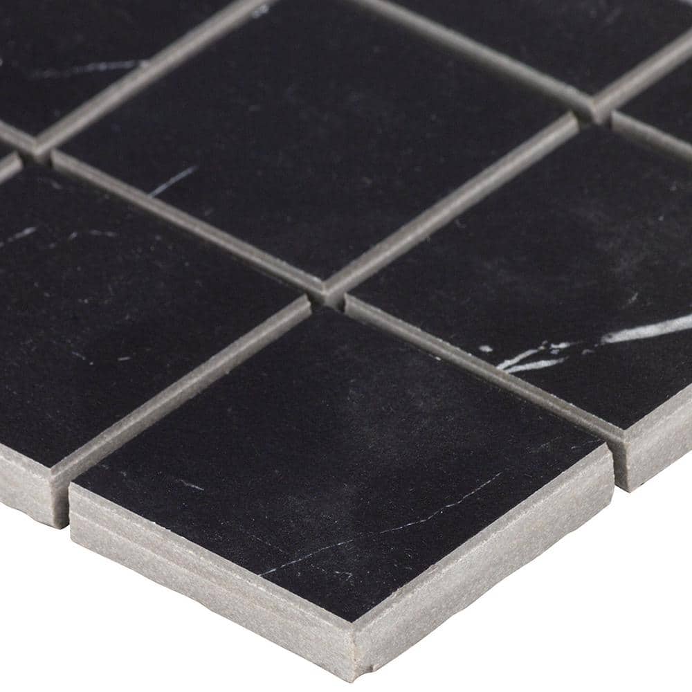 Grace Black Matte Porcelain Mosaic Tile for Floors and Walls