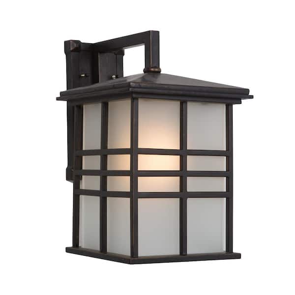 Yosemite Home Decor Chamise Collection 1-Light Oil-Rubbed Bronze Outdoor Wall Mount Lamp