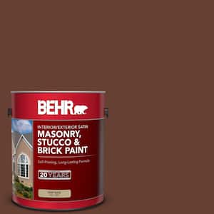1 gal. #BXC-45 Classic Brown Satin Interior/Exterior Masonry, Stucco and Brick Paint