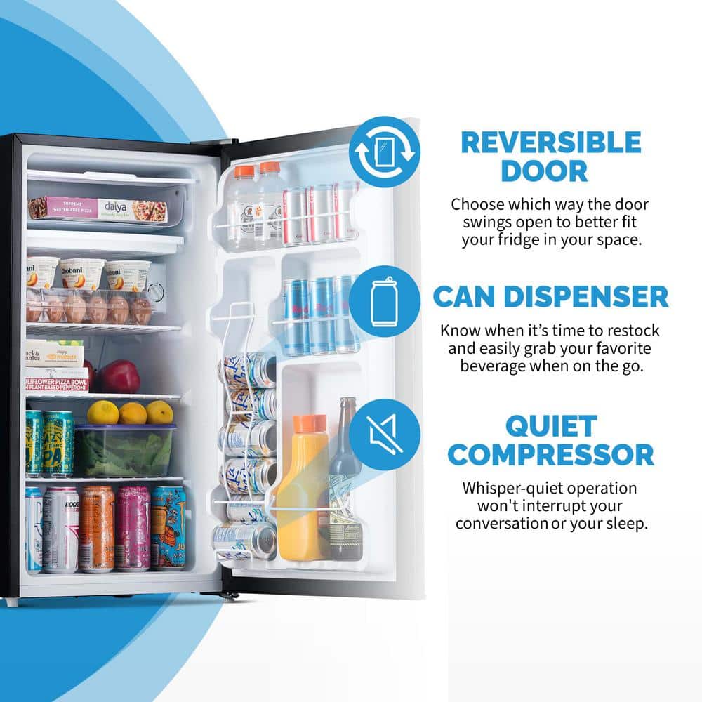 Compact Silver Energy Star Mini Refrigerator with Freezer