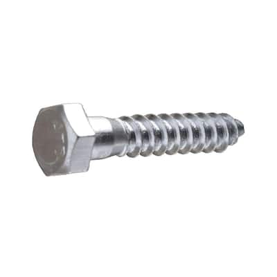 3/8 in. x 2 in. Hex Zinc Plated Lag Screw (25-Pack)