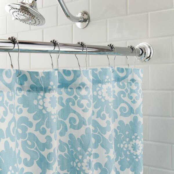 Kenney 42 In 72 Steel Twist Fit No Tools Decorative Tension Shower Curtain Rod Chrome Kn60940v1 Decorative Tension Shower Curtain Rod, Home Depot Canada Shower Curtain Rods