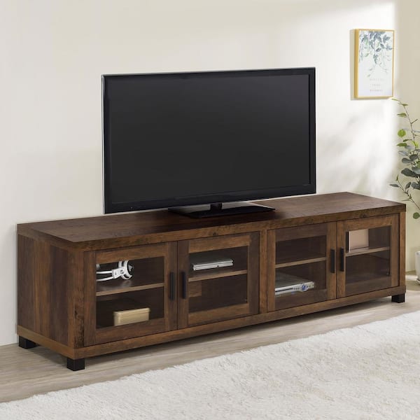 Coaster Sachin Dark Pine Rectangular TV Stand Fits TV's up to 85