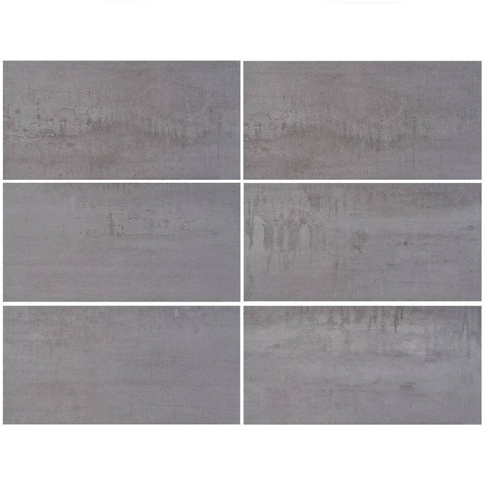 Steel Matte Concrete Look Waterproof Vinyl Floor Tile