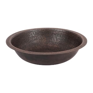 Terra Firma 18 in . Undermount Round Bathroom Sink in Brown Oil Rubbed Bronze Copper