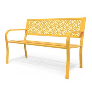 Karl home 50 in. 2-Person Metal Outdoor Bench K1G56000575 - The Home Depot