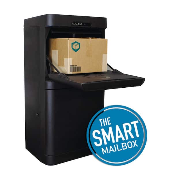 DANBY PARCEL GUARD Black Floor Mount Smart Parcel Security Mailbox