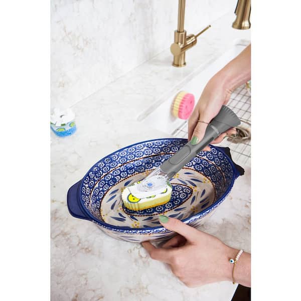 Scrub Daddy Dishwashing Wand with Sponge (9 in. Handle) All