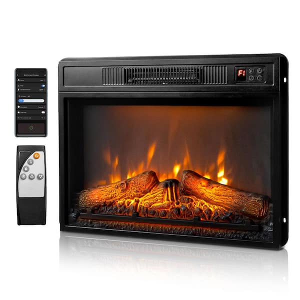 Karl home 23 in. Electric Fireplace Insert with WiFi Function and 6 Flame Colors