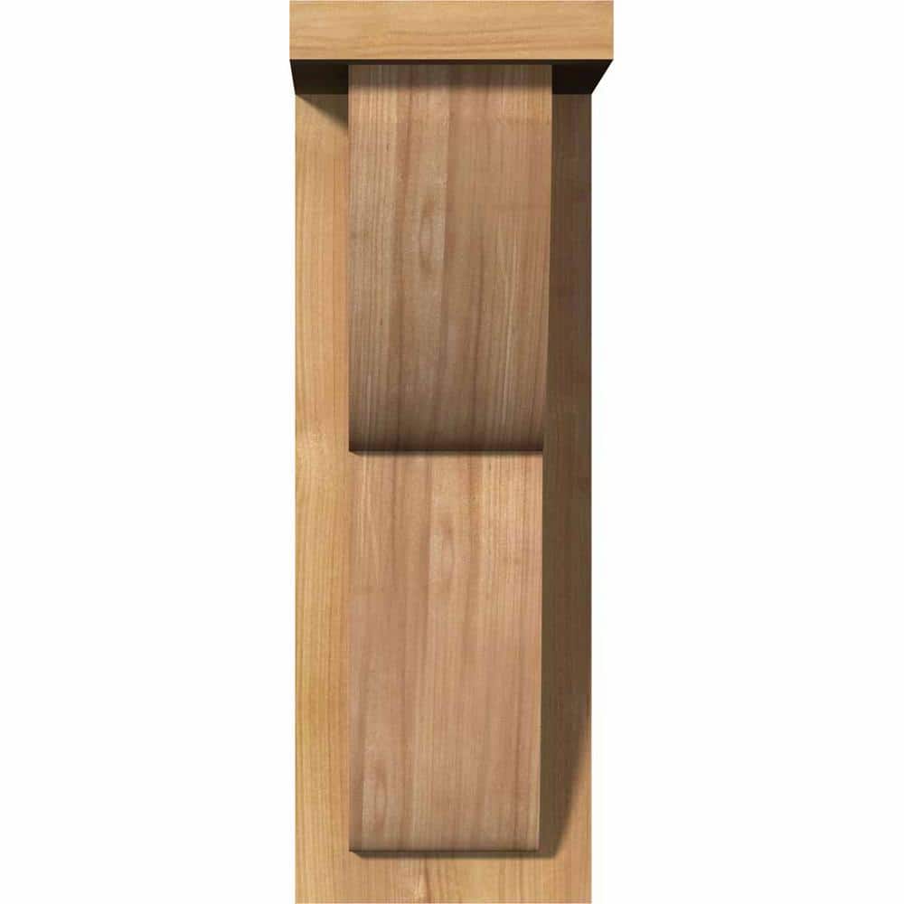 16" Smooth Western Red Cedar Corbel with Backplate