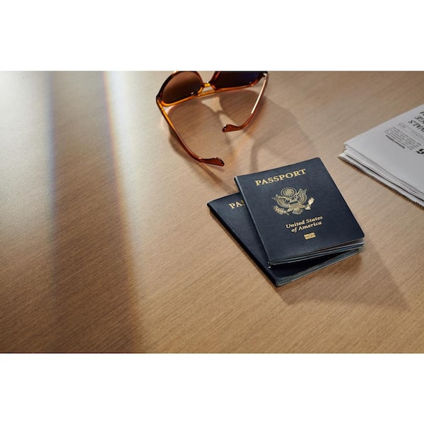 5 ft. x 12 ft. Laminate Sheet in Pecan Woodline Antimicrobial with Matte Finish