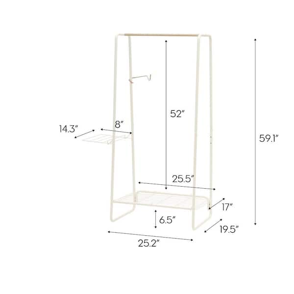 Izaih 45 W Garment Rack Rebrilliant Color: White