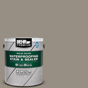 1 gal. #N320-5 Gray Squirrel Solid Color Waterproofing Exterior Wood Stain and Sealer