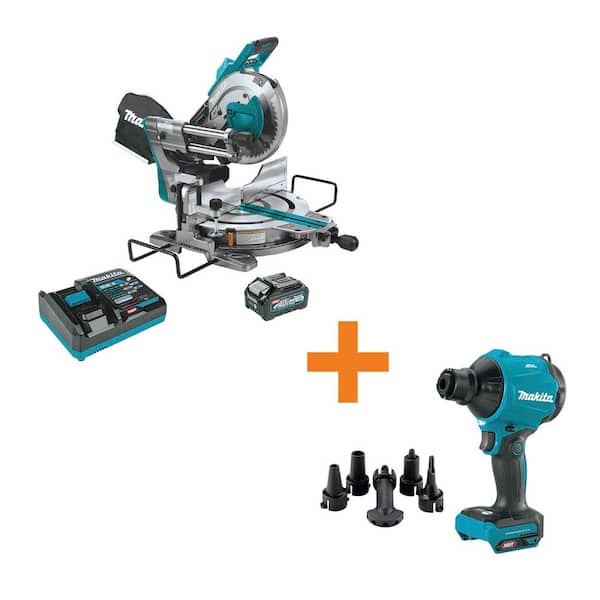 40V max XGT Brushless 10 in. Dual-Bevel Sliding Compound Miter Saw Kit, AWS Capable (4.0Ah) w/ XGT Brushless Dust Blower
