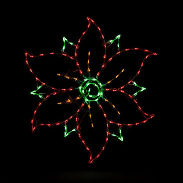 HOLIDYNAMICS HOLIDAY LIGHTING SOLUTIONS 48 in. LED Poinsettia