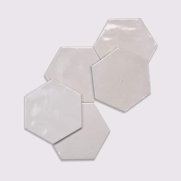 Celine Hexagon 4 in. x 5 in. Matte Greige Porcelain Floor Tile (4.68 sq. ft. /Carton)