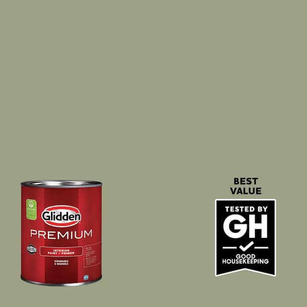 Glidden Premium 1 qt. PPG1126-5 Zebra Grass Satin Interior Latex Paint