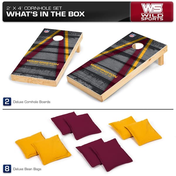 Wild Sports Washington Redskins 24 in. W x 48 in. L Cornhole Bag Toss Set  1-16047-VT131XD - The Home Depot