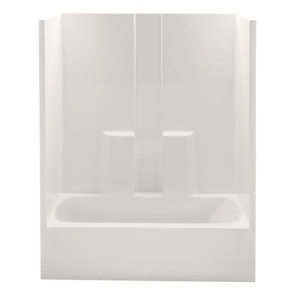 Everyday 60 in. x 32 in. x 78.3 in. 1-Piece Bath and Shower Kit with Left D