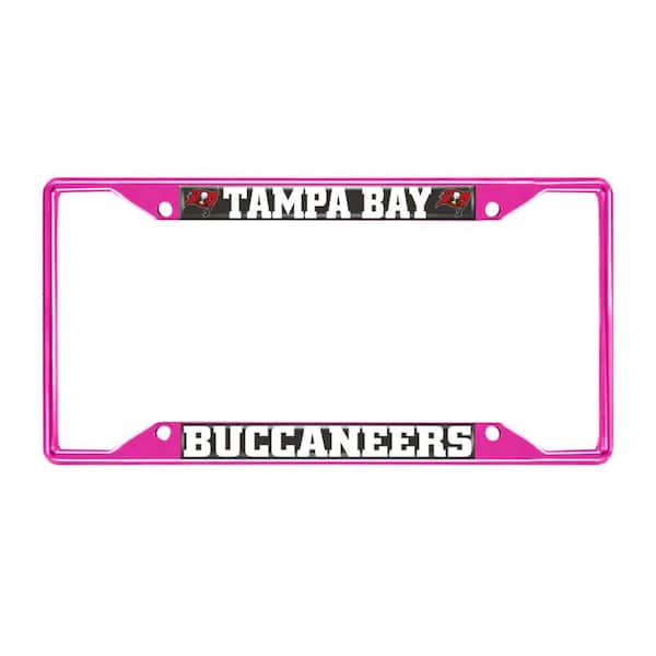 FANMATS Universal Fit NFL - Tampa Bay Buccaneers License Plate Frame - Pink