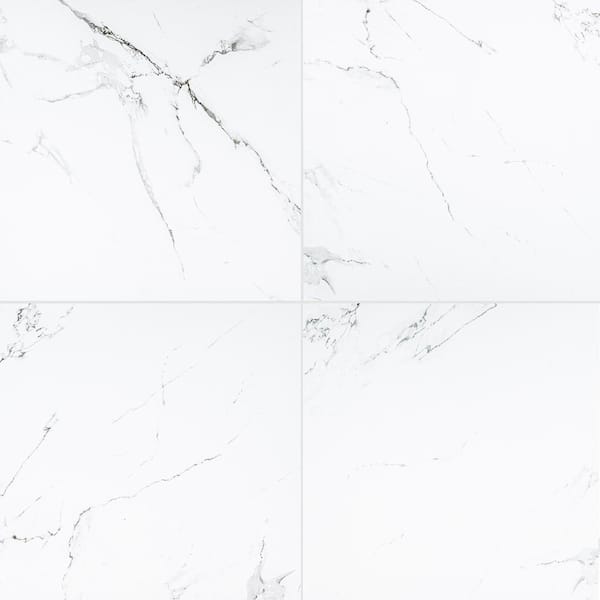Home Decorators Collection Carrara White 24 in. x 24 in. Polished Porcelain Floor and Wall Tile (4 sq. ft./Each)