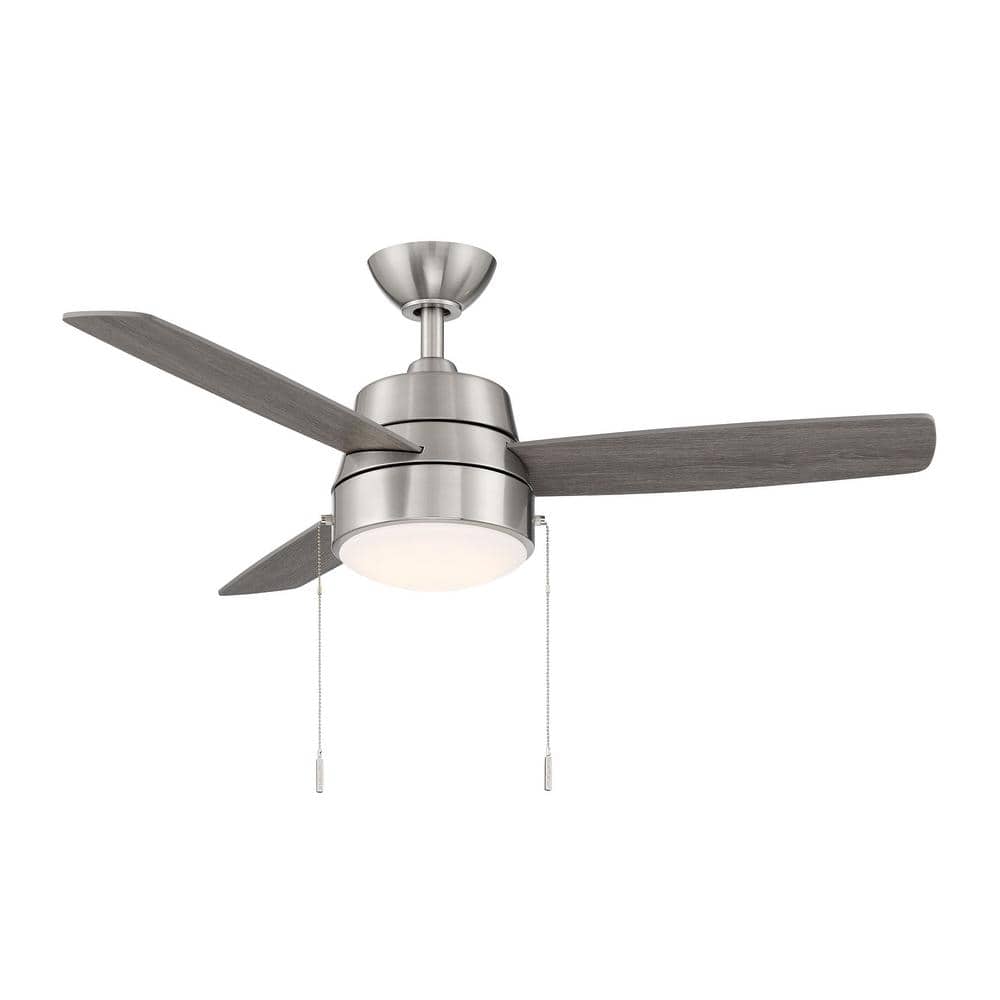 Hampton Bay Sw19151p Bn Ca 44 In Integrated Led Indoor Brushed Nickel Ceiling Fan With Light Kit