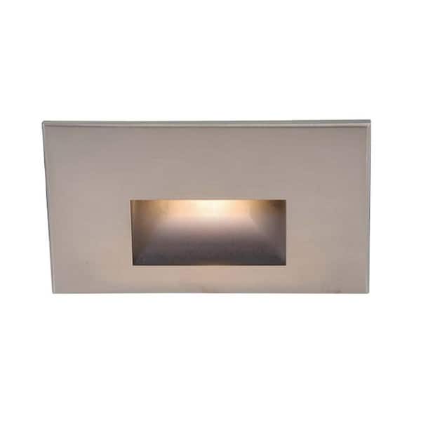 4-Watt Line Voltage 3000K Brushed Nickel Integrated LED Horizontal Wall or Stair Light