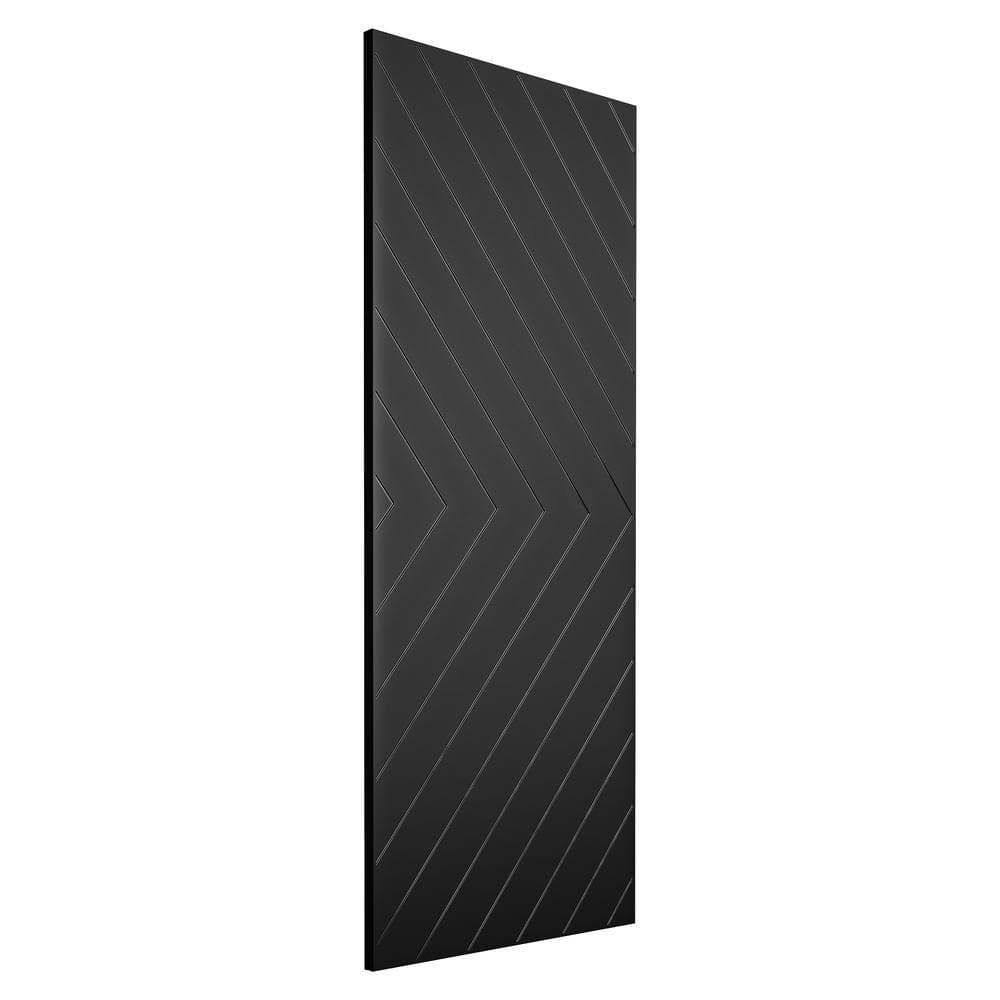 88'' Tall Black MDF Designer Barn Door Slab