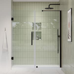 Tampa-Pro 60 in. L x 32 in. W x 75 in. H Alcove Shower Kit w/Pivot Frameless Shower Door in ORB and Shower Pan