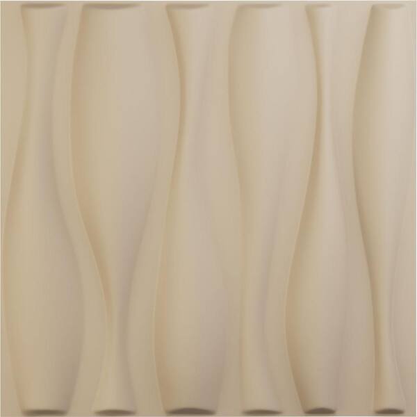 Ekena Millwork 19 5/8 in. x 19 5/8 in. Fairfax EnduraWall Decorative 3D Wall Panel, Smokey Beige (12-Pack for 32.04 Sq. Ft.)
