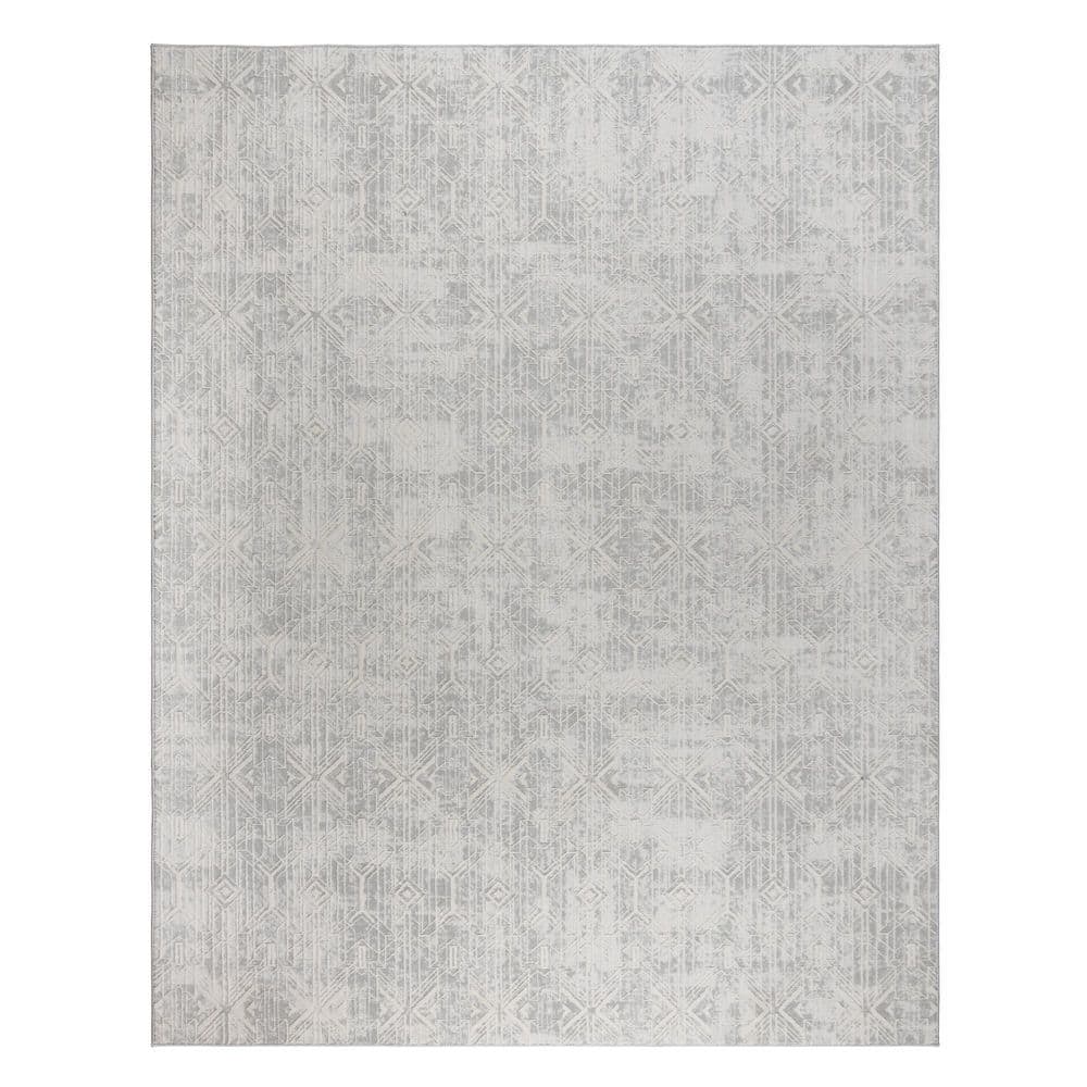 Ethan Marion 8' x 10' Gray Synthetic Reversible Area Rug