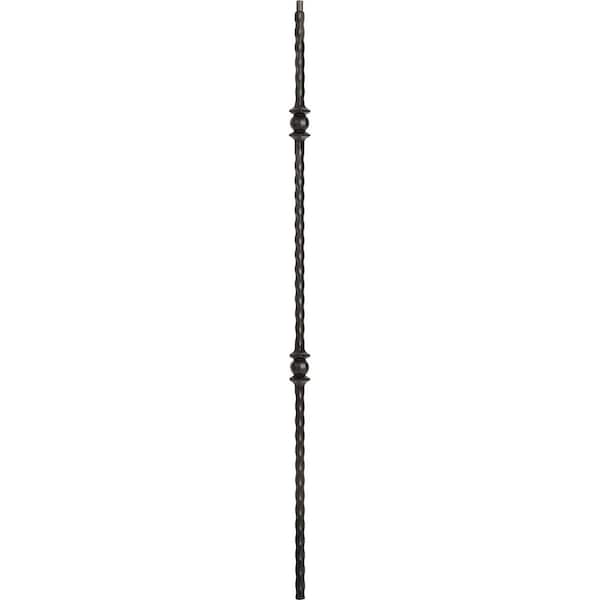 0.5 in. D x 0.5 in. W x 44 in. L Low Sheen Black Iron Baluster