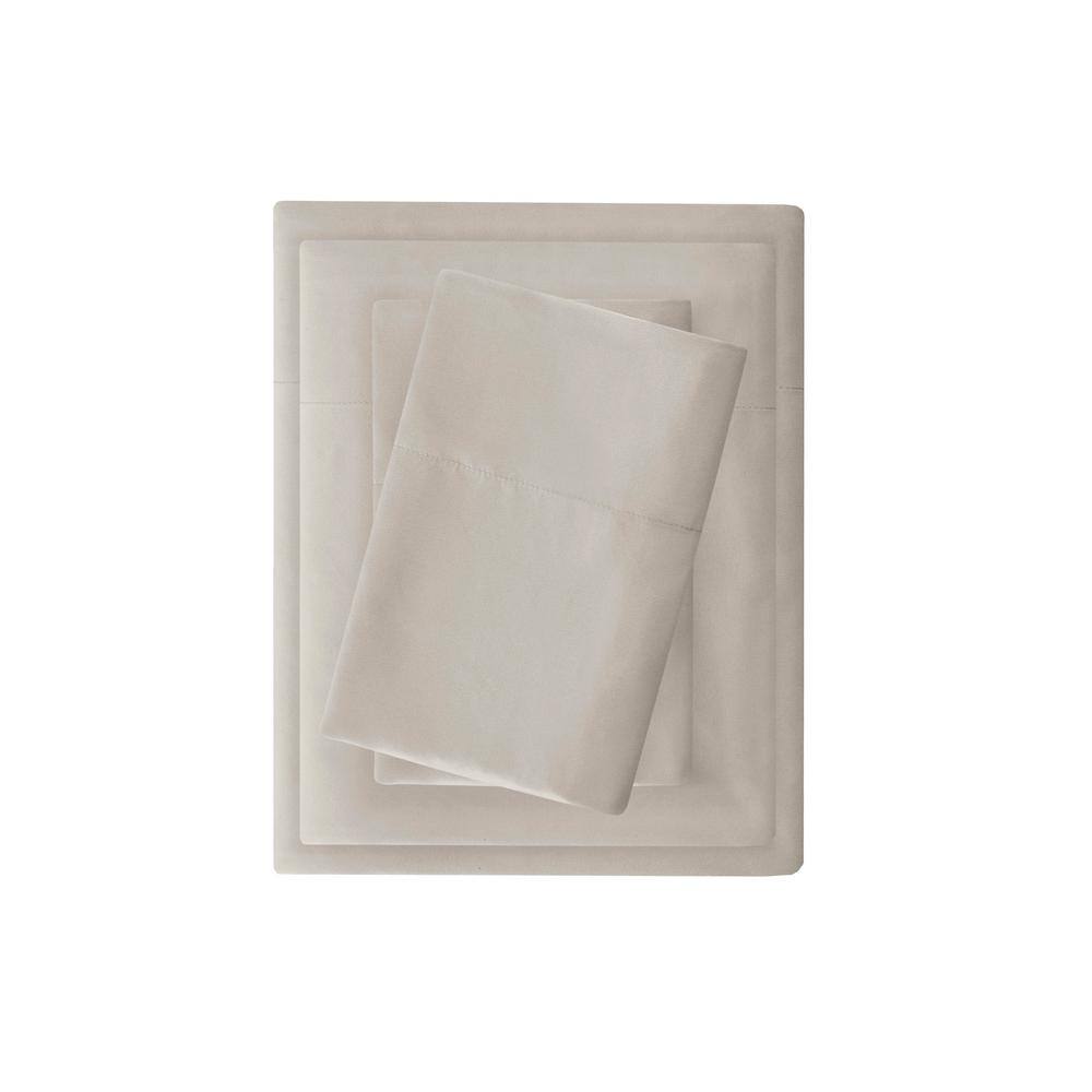 California King White Cotton Polyester Deep Pocket Sheet Set