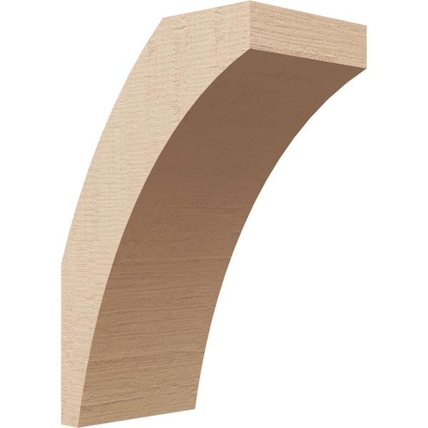Ekena Millwork 5 in. x 12 in. x 8 in. Thorton Rough Cedar Woodgrain Timberthane Polyurethane Knee Brace, Primed