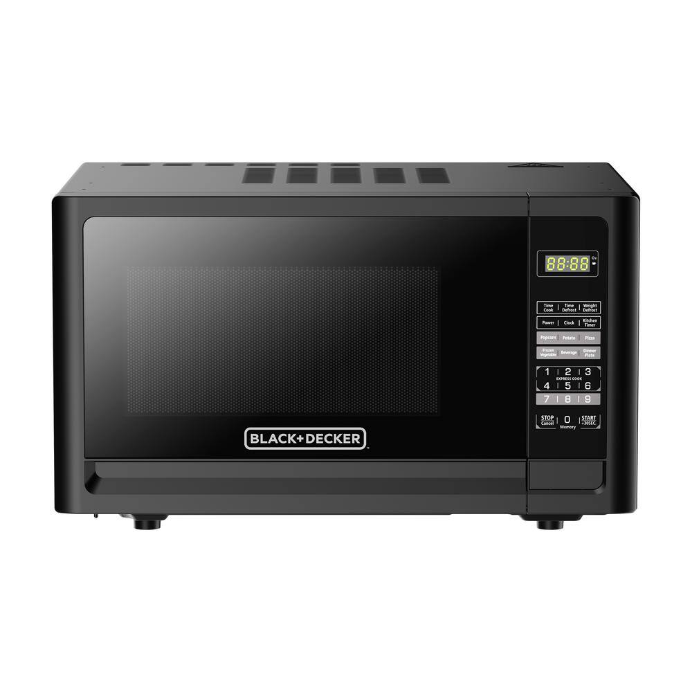 BLACK+DECKER 1.1 Cu. Ft. 1000 Watt Black Countertop Microwave Oven