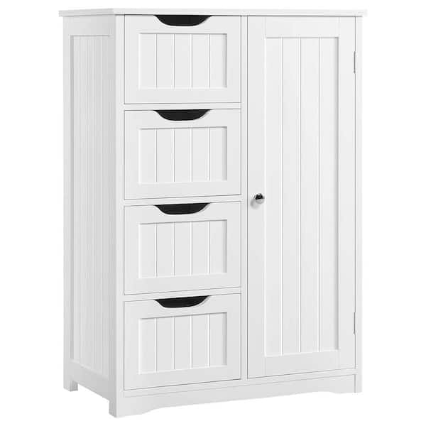 Unbranded 26 in. W x 14 in. D x 35.5 in. H Bathroom White Linen Cabinet
