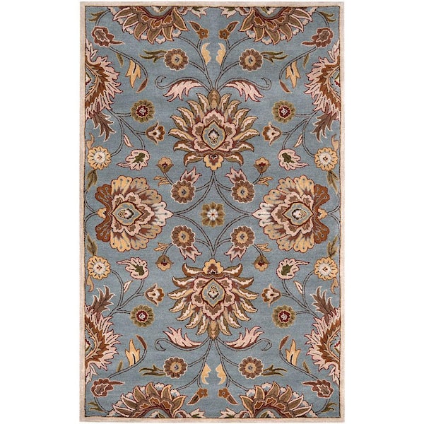 Livabliss Artes Sky Blue 10 ft. x 14 ft. Area Rug