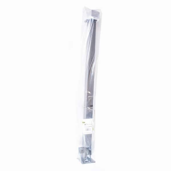 36 in. H x 2 in. W Black Aluminum Level Rail 90° Corner Post for Railing Kit