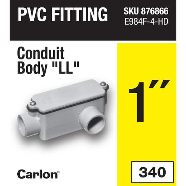 1 in. Schedule 40 and 80 Electrical PVC Type-LL Conduit Body (E984F-4-HD)