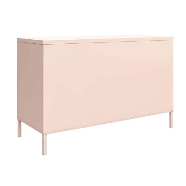 SystemBuild Evolution Bonanza 4 Door Metal Locker Storage Cabinet - Pale Pink