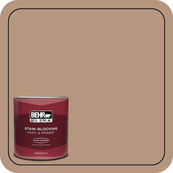 BEHR ULTRA 1 qt. #S220-4 Potters Clay Extra Durable Flat Interior Paint & Primer