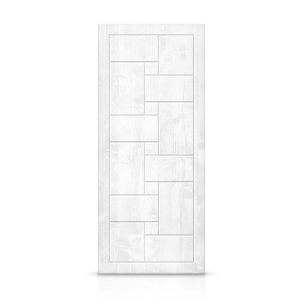 CALHOME 24 in. x 84 in. Hollow Core White Stained Solid Wood Interior