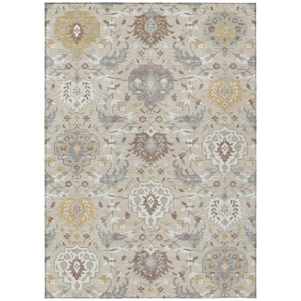 Addison Rugs Chantille Machine Washable Indoor/Outdoor Abstract ACN1026 Beige 2 ft. 6 in. x 3 ft. 10 in. Area Rug