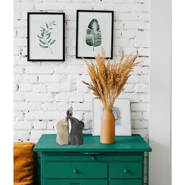 Unbranded 4.7 in 6.3 in. Loving Pair of Elephants in Beige and Grey Modern Ceramic Sculpture Decoration Figure