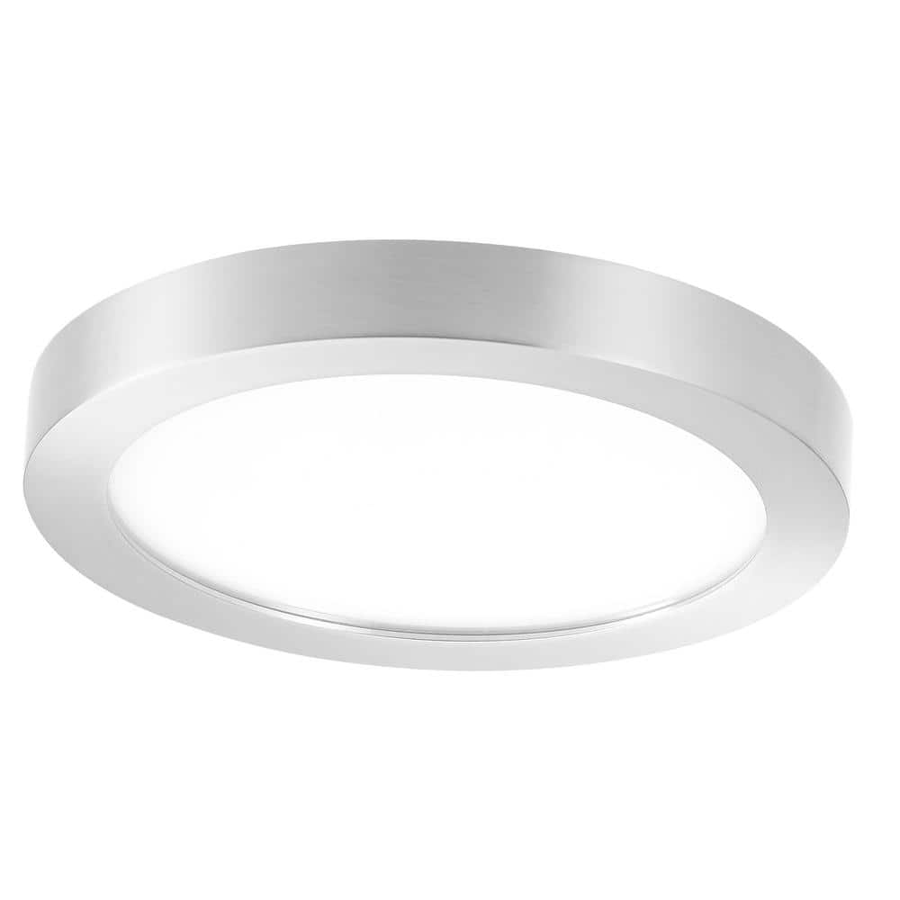 Vantage Modern LED Flush Mount in Brushed Nickel