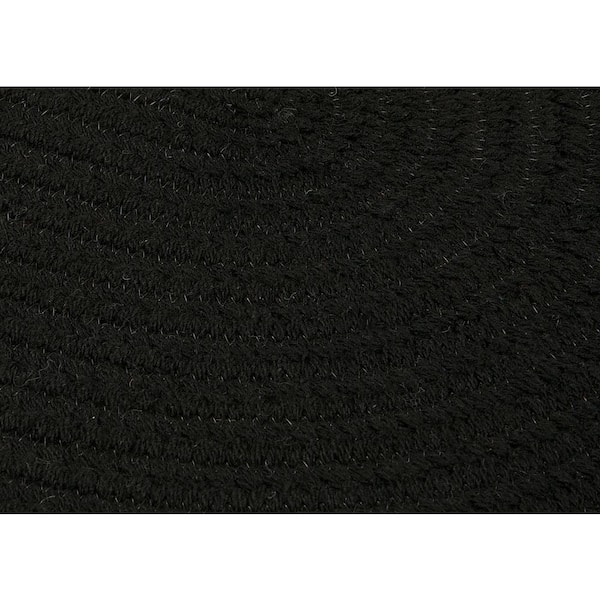 Edward Black 4 ft. x 6 ft. Oval Braided Area Rug