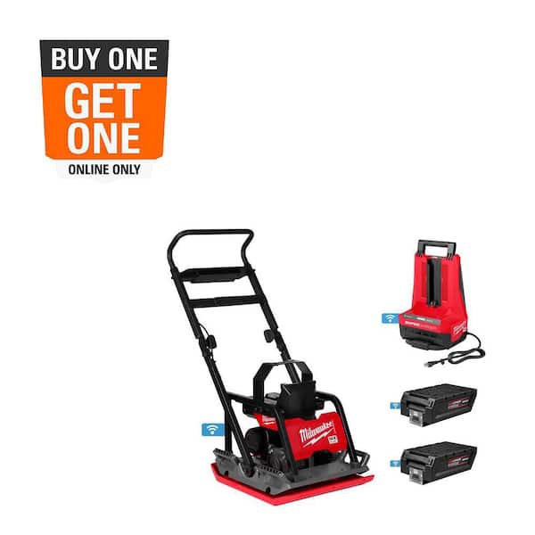 MX FUEL Lithium-Ion 20 in. Plate Compactor Kit with (2) FORGE HD12.0 Batteries and (1) MX FUEL Super Charger