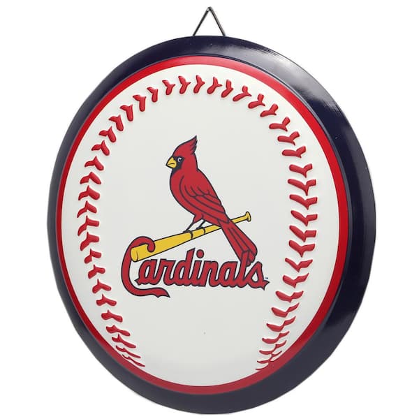 Open Road Brands St. Louis Cardinals Round Baseball Metal Sign