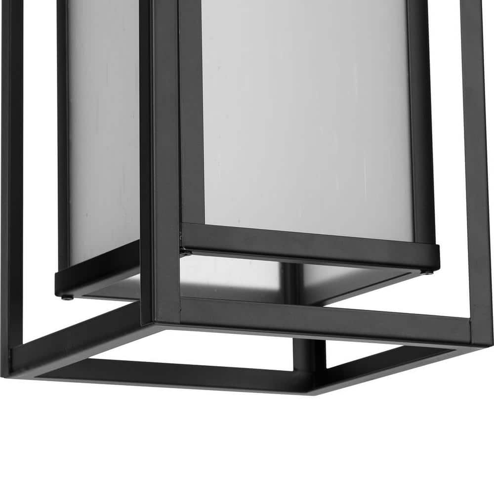 Matte Black Glass Indoor/Outdoor Hanging Lantern